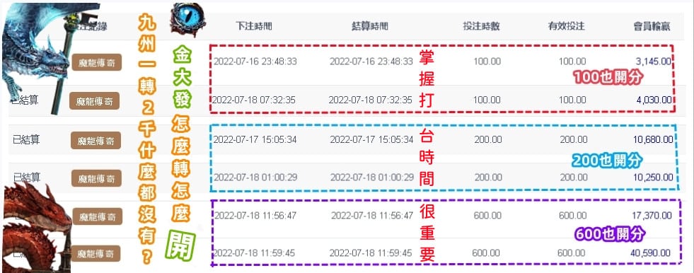 九州魔龍傳奇攻略金大發教學