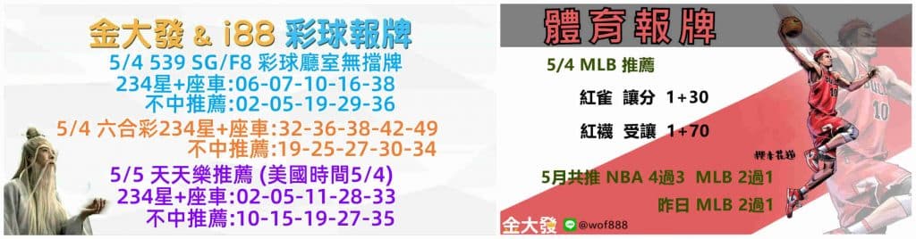 539報牌+運彩分析