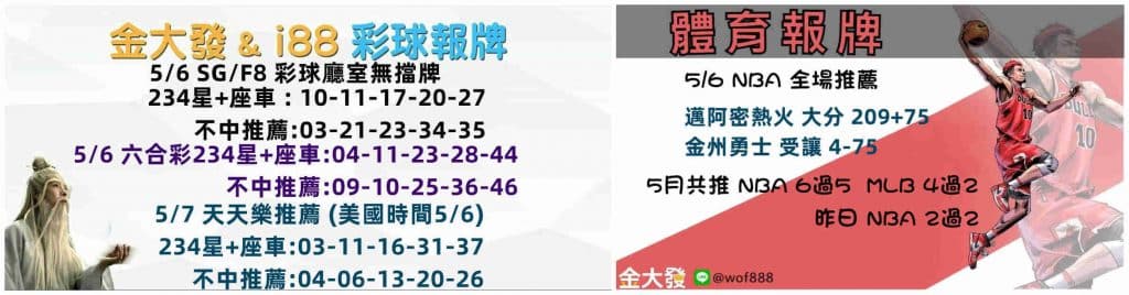 539報牌+運彩分析