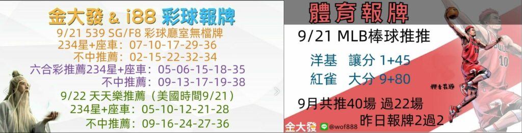 彩球報牌+運彩分析