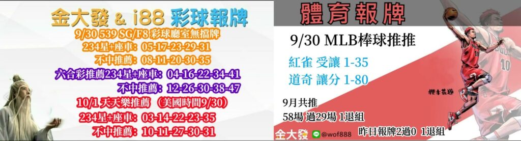 彩球報牌+運彩分析